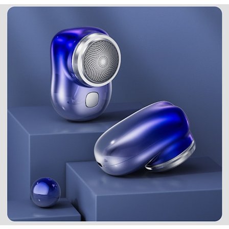 minirakapparat bärbar elektrisk rakapparat, bärbar fickrakapparat, tvättbar elektrisk rakapparat blå