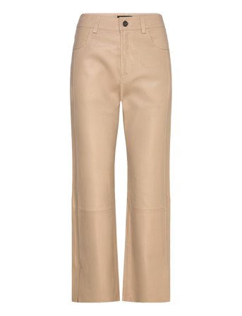 DEPECHE Bindydep Hw Pants 7/8 Length Straight Leg - Beige - 38