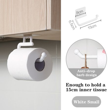 Metallinen kaapin alla oleva paperirullapyyhetelineen kudosripustin