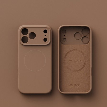 Kompatibel med iPhone 17 Pro flydende silikone etui, Apples altomfattende MagSafe magnetiske etui (Khaki)