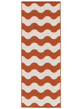 Mare Tapis D’intérieur/Extérieur Lavable 80X200 Petit Rouge Rouille Couloir