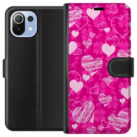 Kompatibel Tegnebogsetui til Xiaomi Xiaomi Mi 11 Lite PopHjerteMønster