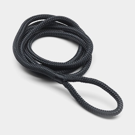 Fenderlijn met gesplitste lus Castro, 2 meter x Ø10 mm, rond, zwart