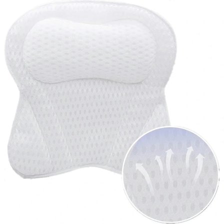 Badekarspude, bruger 4d Air Mesh-teknologi, ergonomisk spa-badekarspude, en fantastisk gave til kvinder og mænd, egnet til alle typer