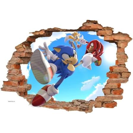 Sonic-seinädekalli, lasten sarjakuvamakuuhuoneen taustaseinän koriste, itseliimautuva seinätarra, pelitarra syntymäpäiväjuhlatarvikkeet