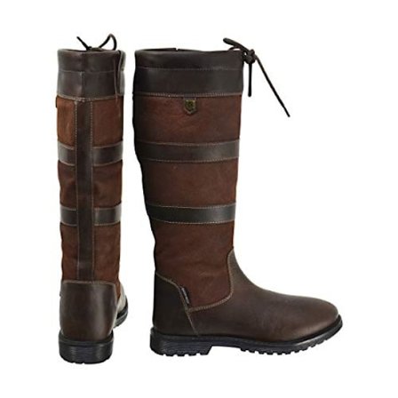 HyLAND Adults Bakewell Long Country Boots 3 UK Mörkbrun