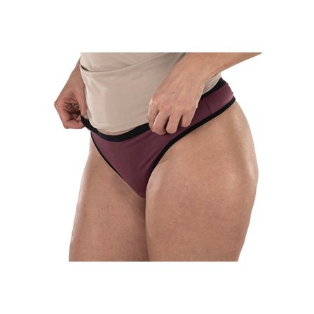 Fluyda Tanga Linea Basic Mutandina Assorbente Nero/Vinaccia
