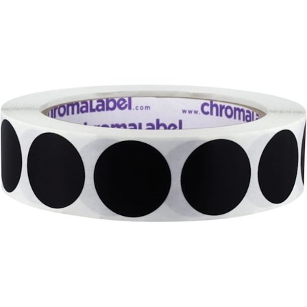 Runda färgade avtagbara klistermärken, 500 per rulle, 2,5 cm