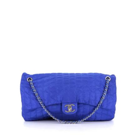 Chanel Vintage Pre-owned Stof chanel-tasker Blå, Dame Vintage Tasker, Størrelse: ONE Size