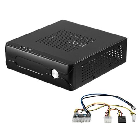 M03 HTPC ITX Kabinett+84W 12V Strømforsyningskort HTPC Chassis USB2.0 ITX Kabinett Industrielt Kontroll Chassis