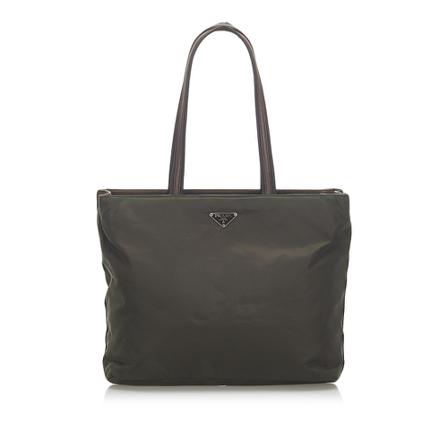 Prada Vintage Pre-owned Tessuto Tote Tas , Bruin , Dames , Maat: ONE Size Vintage Tassen