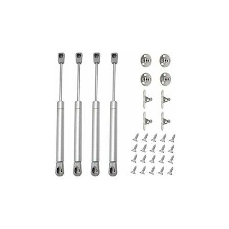 4 stk. Gasstøddæmper 80N Hydraulisk Gasfjeder Møbeldæmper Skabsdør til Skabe Bogreoler Møbler (4, 80N)