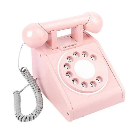 Baby Leketøy Telefon Treleketøy Retro Telefonleke Leketelefon for Barn Rotasjonstelefon Leketøysett/BL