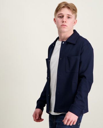 Brand Island JAXON OVERSHIRT KID Blå Skjorter Dreng - Kids Brand Store