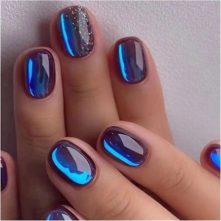 Negler 24 stk Selvklistrende Franske Falske Negler Blanke Cat Eye Design Akryl Negler Full Dekk Negler Med Lim For Kvinner Jenter