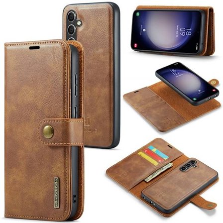Kompatibel med Samsung A56 5G 2-i-1 Magnetisk Wallet Telefon Cover - Brun