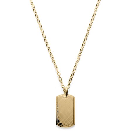 Gold-Tone Grafitti Necklace for Men - Steel necklaces