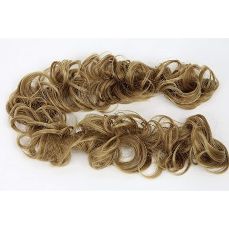 XXL-hiuslisäke, Scrunchie, Volyymiset Kiharat, Pitkä Poninhäntä, Vaalea Blond HW30
