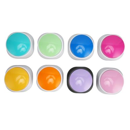 8 stk Hundeknapper Assorterte farger 30-talls opptak Batteridrevet Sikker Slitesterk ABS Hundepratknapper for Cat Pet Training