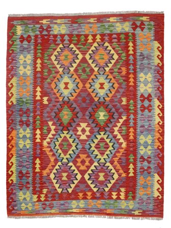 Tappeto Orientale Kilim Afghan Old Style 157X198 Rosso Scuro/Grigio Scuro (Lana, Afghanistan)