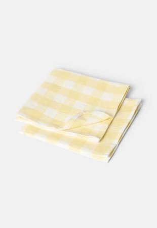 Åhléns Home Bomullsservetter GINGHAM, 2-pack Bordstextil Gul ONESIZE