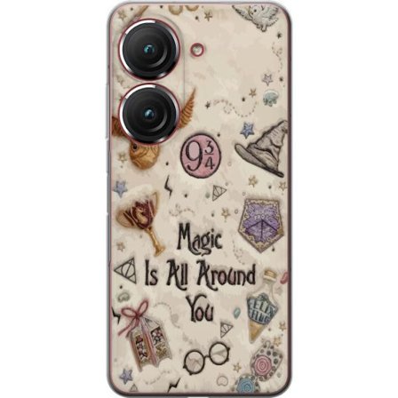 Kompatibelt Mobildeksel til Asus Asus Zenfone 9 Broderad magisk illustrasjon med symboler, sitater og fantasiverden inspirert av eventyr som skaper en