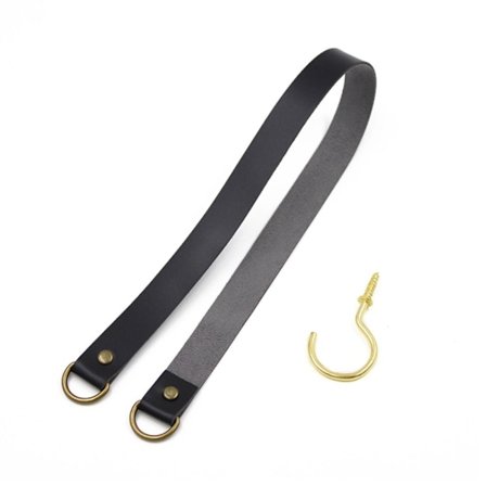 Black Friday-tilbud – Spar stort! Gardinholder Tau Lærreimer SVART