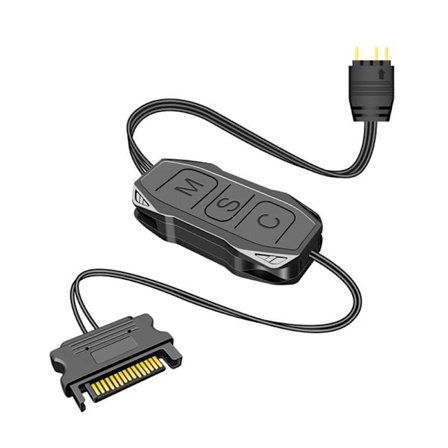 ARGB-styrenhet SATA Strömförsörjning RGB-fläktstyrenhet DIY Ljusremsstyrenhet ARGB Ljusremsor Belysningspaneler