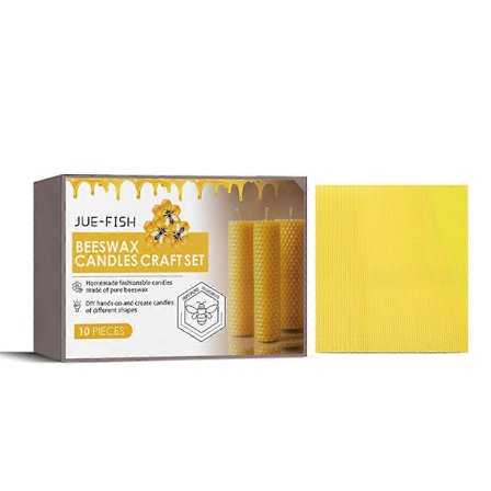 10 st Vaxkakor Ark Ljustillverkning Hantverk DIY Kit Honungsljus Tillverkare Fullständigt Bivax Vaxkaka Biodlingsbas Ark Nya GS