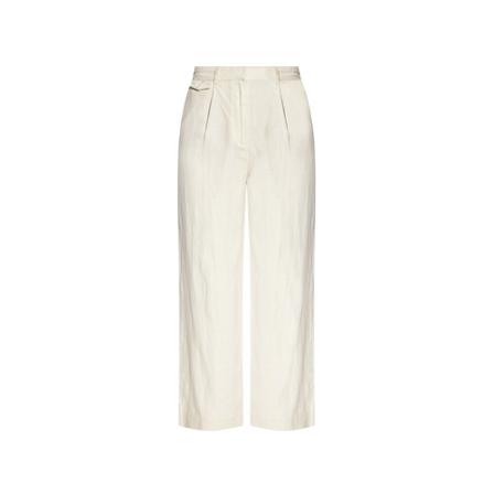 Samsøe Samsøe, Saoirse linen trousers Wit, Dames, Maat:M,linnen
