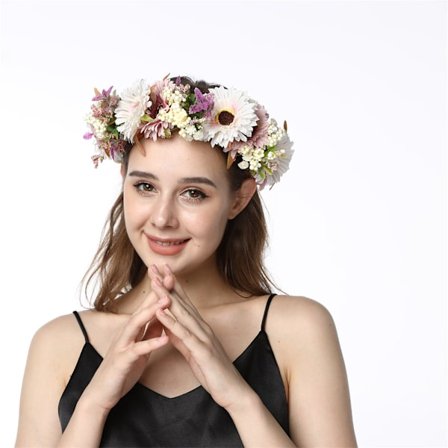 Brudepige Brud Bryllup Blomsterkrans Hårbånd