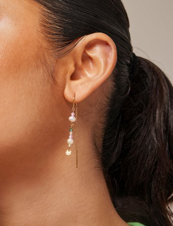 Enamel Copenhagen Earring, Sofia - Gold - ONE SIZE