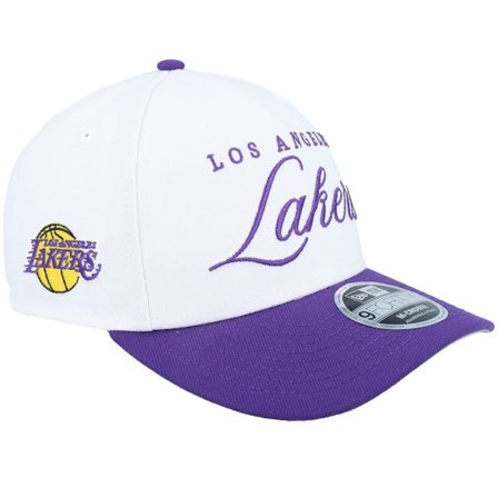New Era - NBA Wit adjustable Cap - Los Angeles Lakers NBA Draft 9FORTY M-Crown White/Purple A-Frame Adjustable @ Hatstore