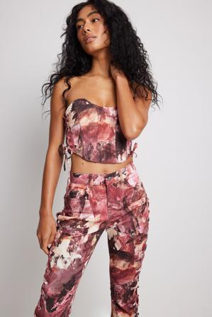 NA-KD ART Corset avec laçage - Denim - Multicolore - EU 32