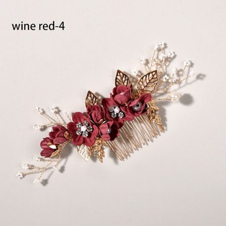 Hårkammar Blomma Hårnål VINRÖTT 4 4