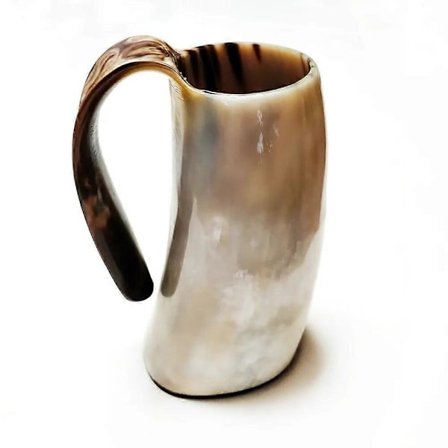Viking Drikkehorn Krus 300-350ml Naturlig Oksehorn Kop & Kaffe Stein Cool Unik Gave til Mænd og Kvinder Boligindretning til Øl GJN