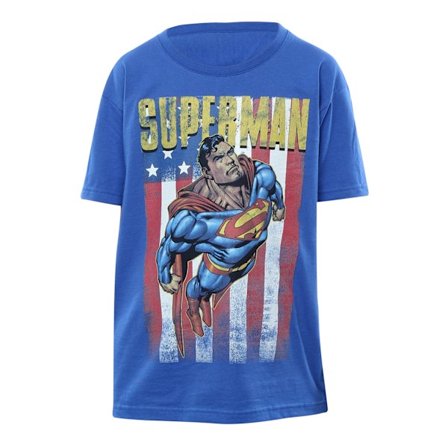 Superman Boys Flight Bomull T-shirt 7-8 år Royal Blue