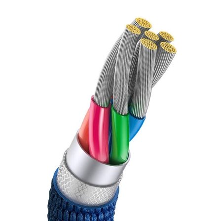 Baseus Crystal Shine-kabel USB till USB-C, 100W, 2m (blå)