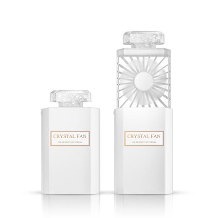 Werwing Bærbar parfume-ventilator - Håndholdt mini-ventilator med duftfunktion, udtrækkeligt design, 3 hastigheder, 1200mAh genopladeligt batteri