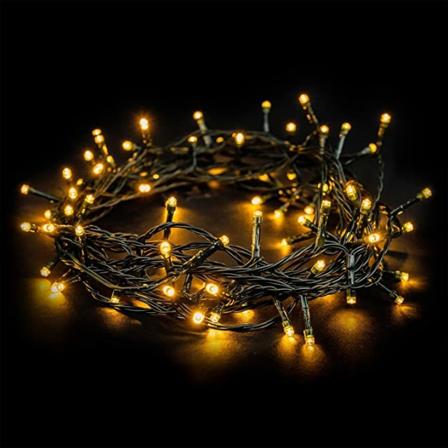 Klassinen lämmin valkoinen LED-valo, pituus 10 m, 220 V pistokkeella, jossa