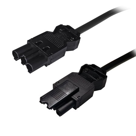 Deltaco GST18 power cable, GST18 male - GST18 female, black, 2m