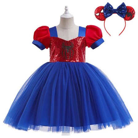 Toddler Paljetter Klänning Cosplay Kostym Halloween Klä upp