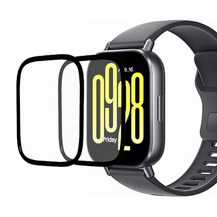 2-pack / Pack Xiaomi Redmi Watch 5 Active Watch Skärmskydd HD Clear Pliable Film (Black Edge) - Svart