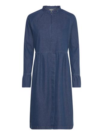 Soft Denim Dupina Dress Knælang Kjole Blue Mads Nørgaard