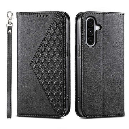 Kompatibel Kompatibel med Samsung Kompatibel med Galaxy A17 5G Etui Kalvetekstur PU Læder Pung Telefon Cover med Håndledsrem