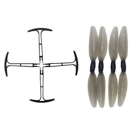 4x Reservpropeller + Propellerbumper för Hs175 D65 Syma X500 X30 Z6 Drone