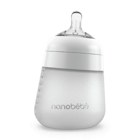 Nanobébé Flexy Silicone Bottle, Hvit, 270 ml