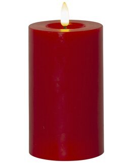 LED Stumpenkerze Flamme Flow Rot