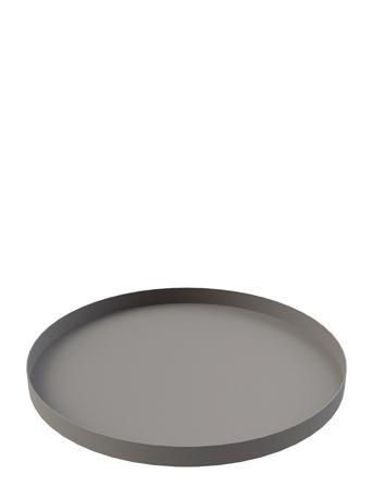 Tray Circle 400X20Mm Home Decoration Decorative Platters & Bowls Grå Cooee Design