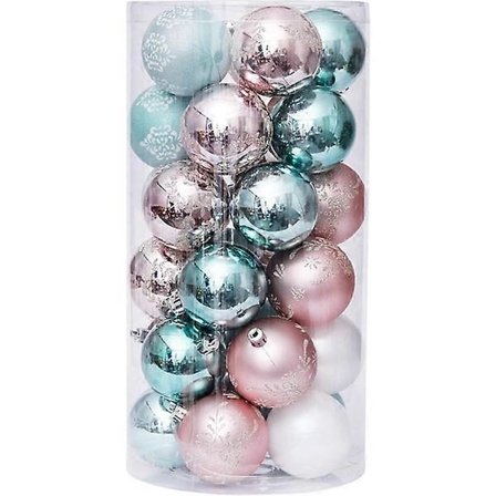 30 koristepalloa, särkymättömät joulupallot